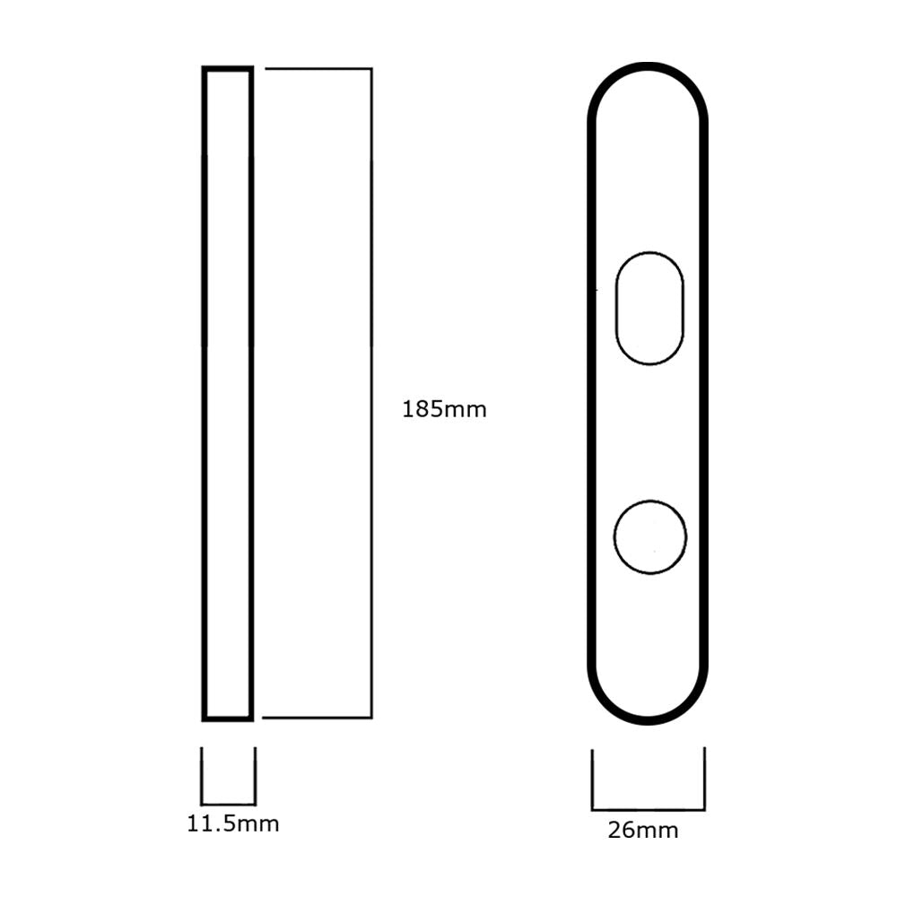 Lockwood 5600 Round End Plate With Cylinder Hole - Availablein Various Finishes