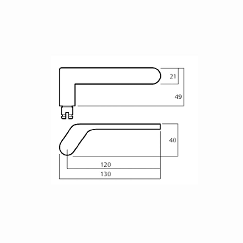 Lockwood Door Handle Round End Plate With Emergency Turn & 41 Lever Satin Chrome