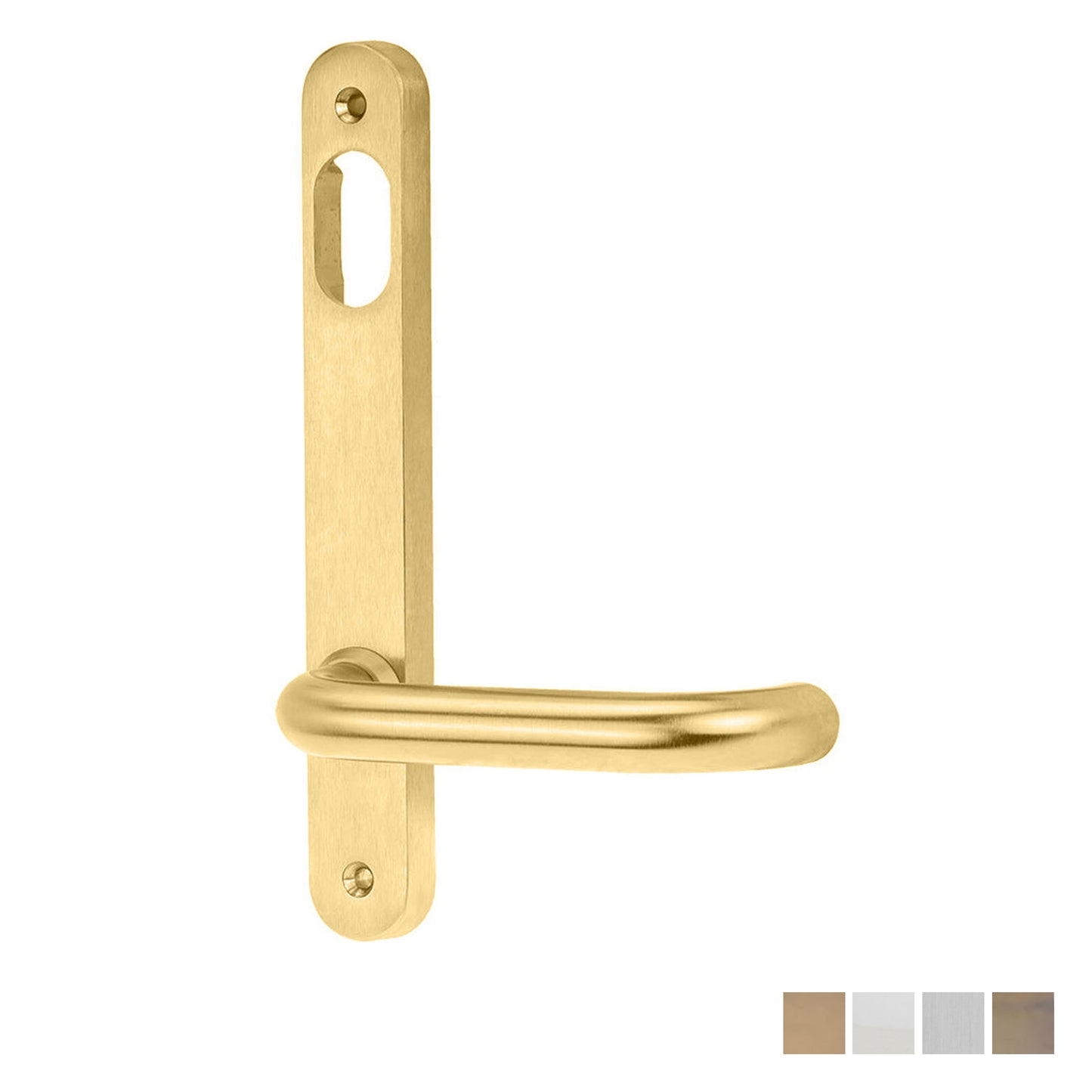 Lockwood 5901 Round End Plate with Cylinder Hole and 70 Lever - Available in Various Finishes