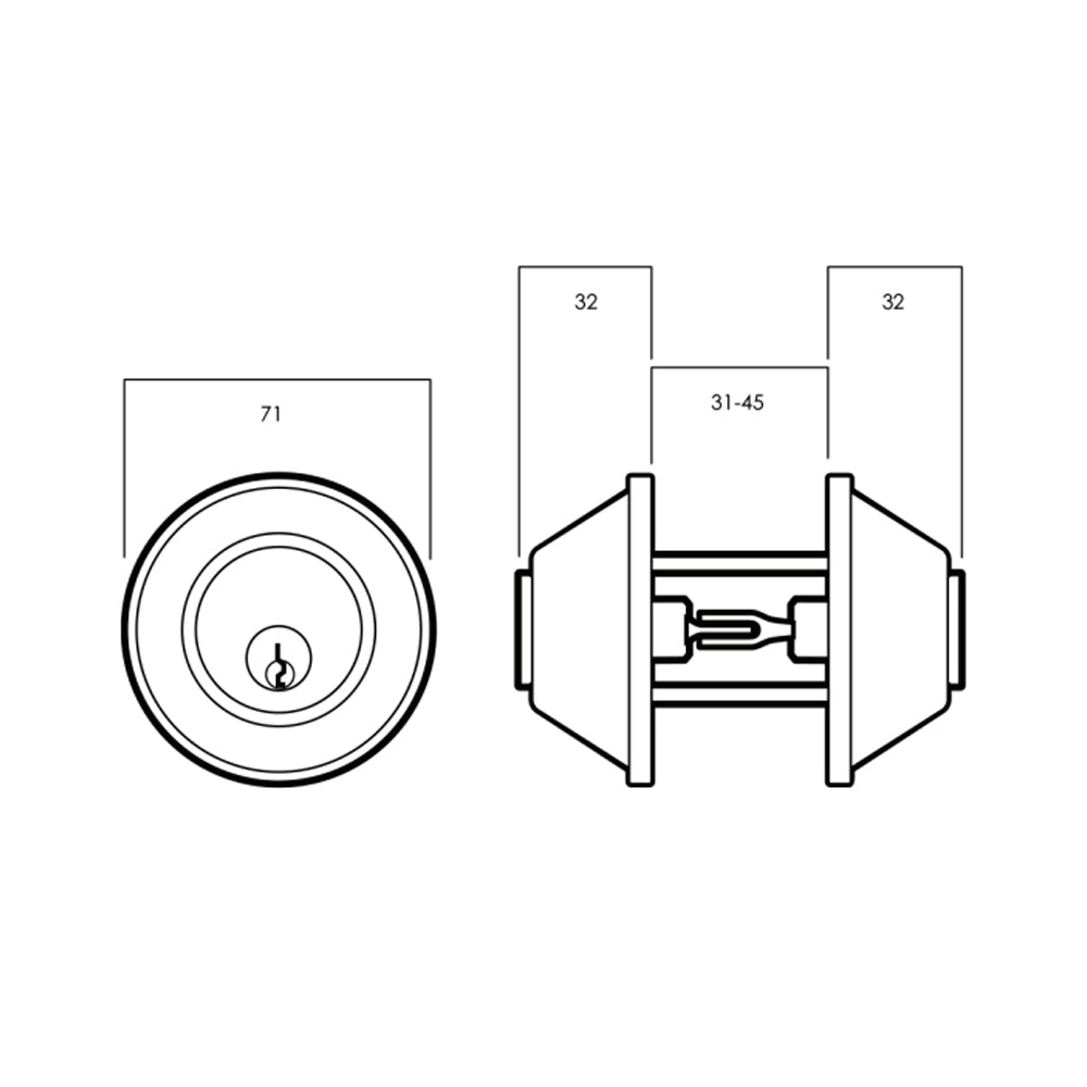 Lockwood Symmetry Deadbolt Double Cylinder - Available in Various Finishes