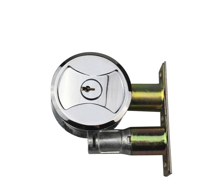 Lockwood Cavity Sliding Door Entrance Set Polished Chrome 7444CPDP