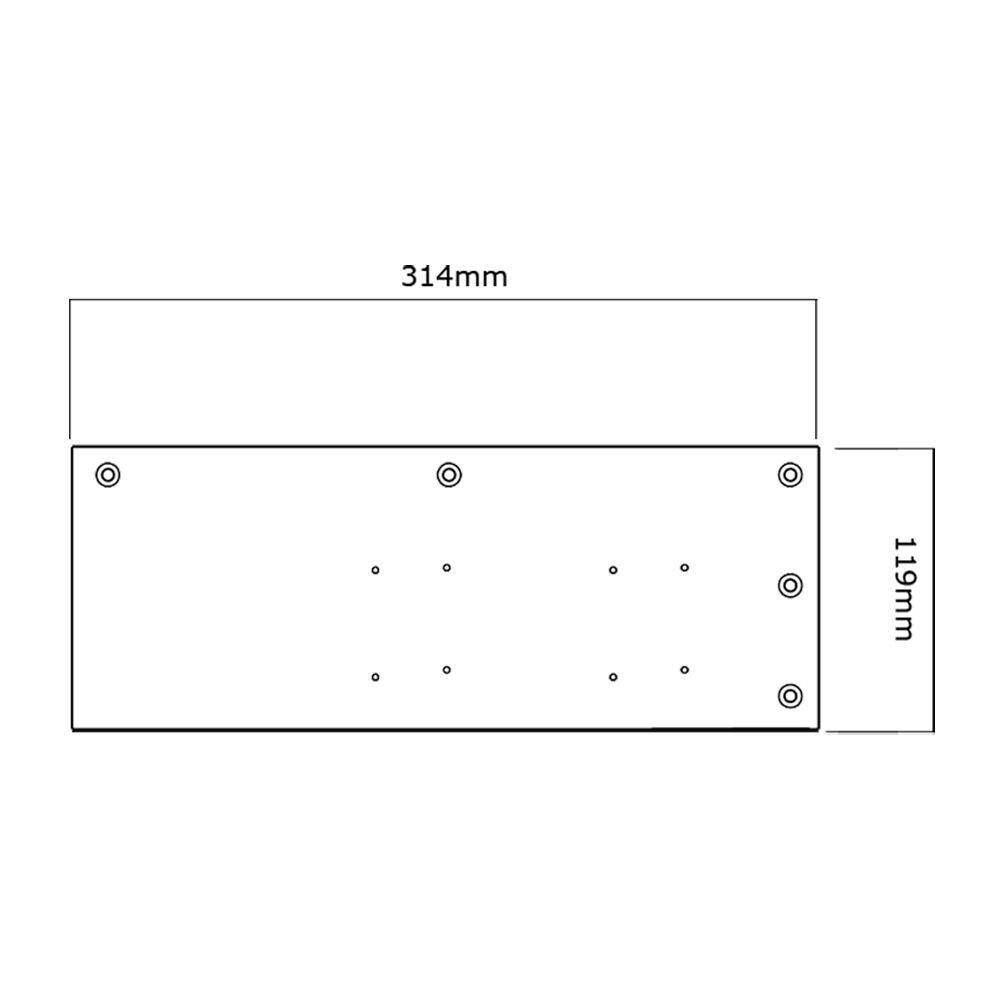 Lockwood 7726 Series Door Closer Drop Plate - Available in Various Finishes