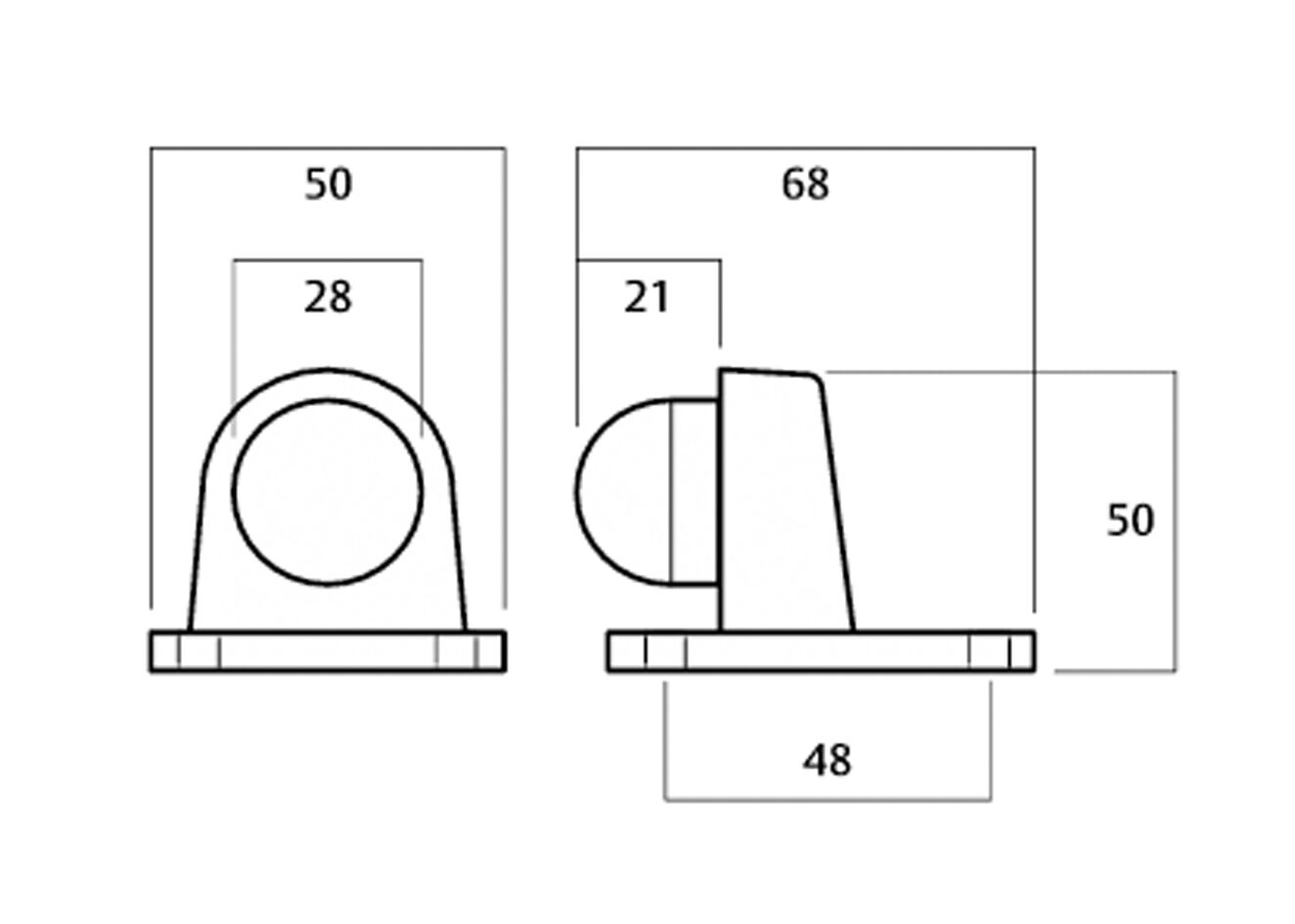 Lockwood Floor Mounted Door Stop - Available in Various Finishes