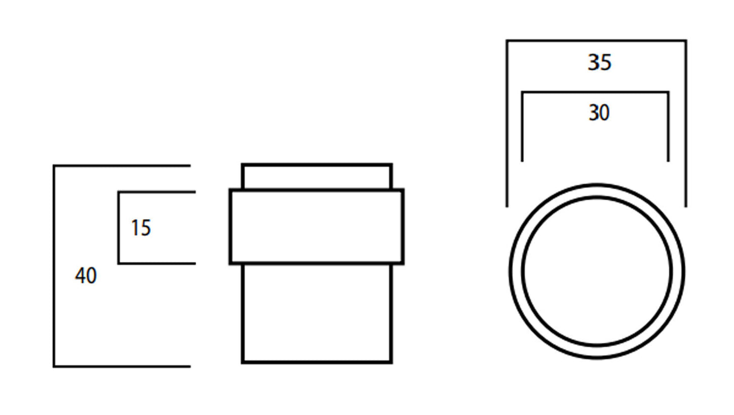 Lockwood Floor Mounted Door Stop - Available in Various Finishes