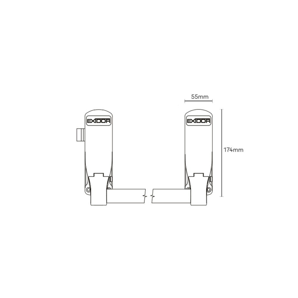 Exidor by Assa Abloy Panic Exit Device Single Point Lock Silver EXI296-SIL