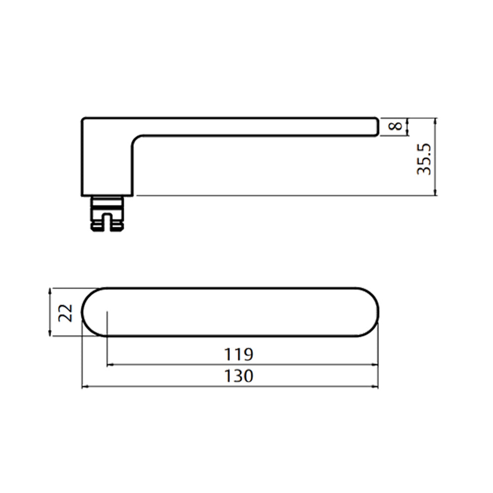 Lockwood Symphony 106 Door Lever on Round Rose Full Set - Available in Various Finishes