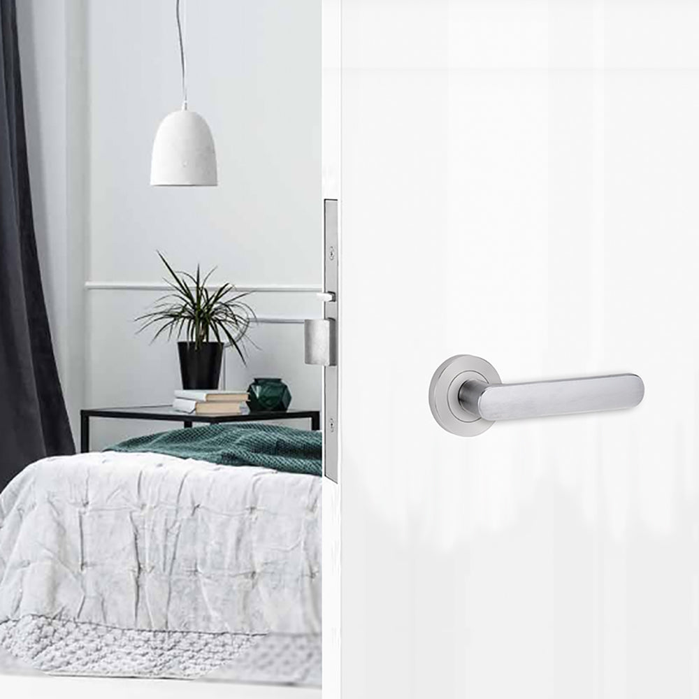 Lockwood Symphony 106 Door Lever on Round Rose Full Set - Available in Various Finishes