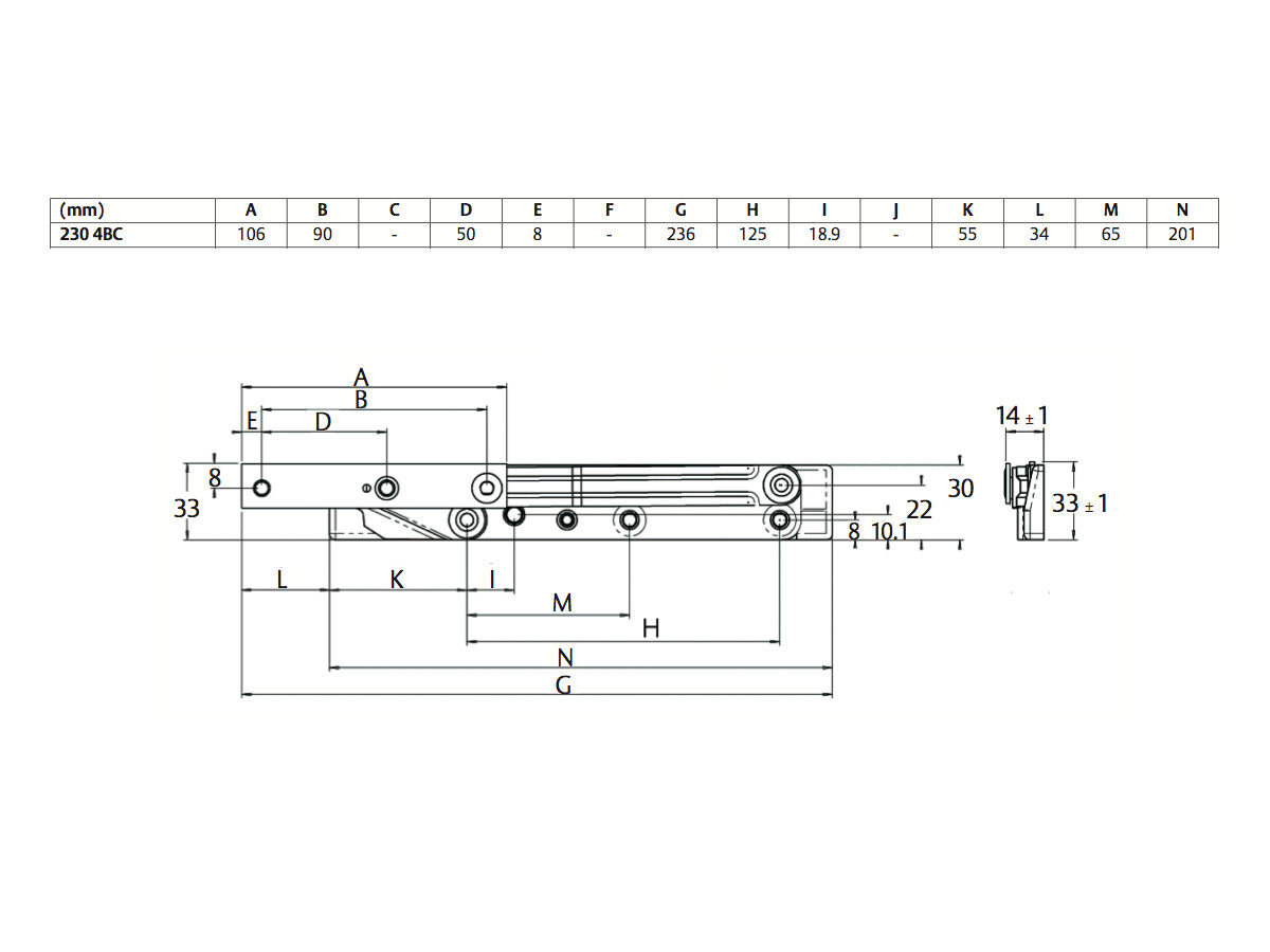 Interlock Window Stay 236mm Friction Hinge Stainless Steel P1090 Pair