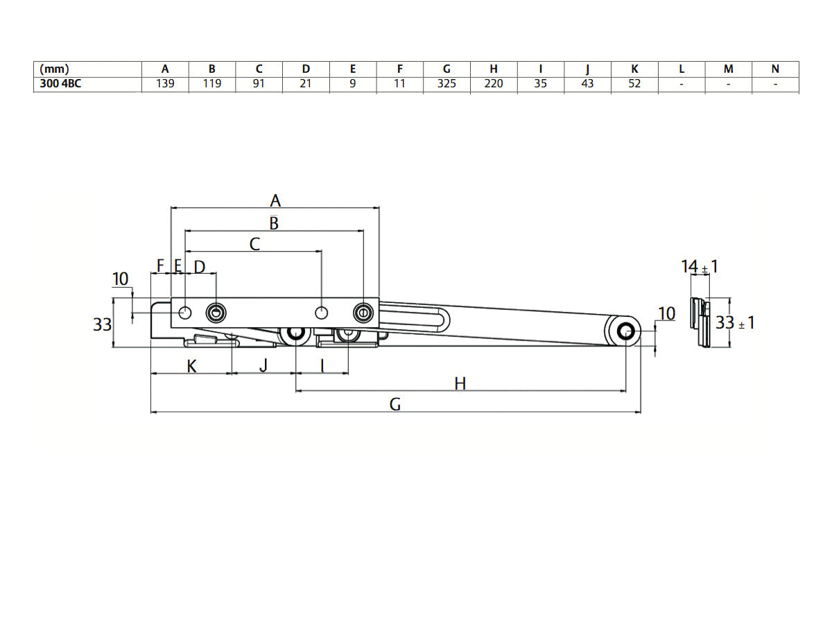 Interlock Window Stay 293mm Friction Hinge Stainless Steel Pair P1120