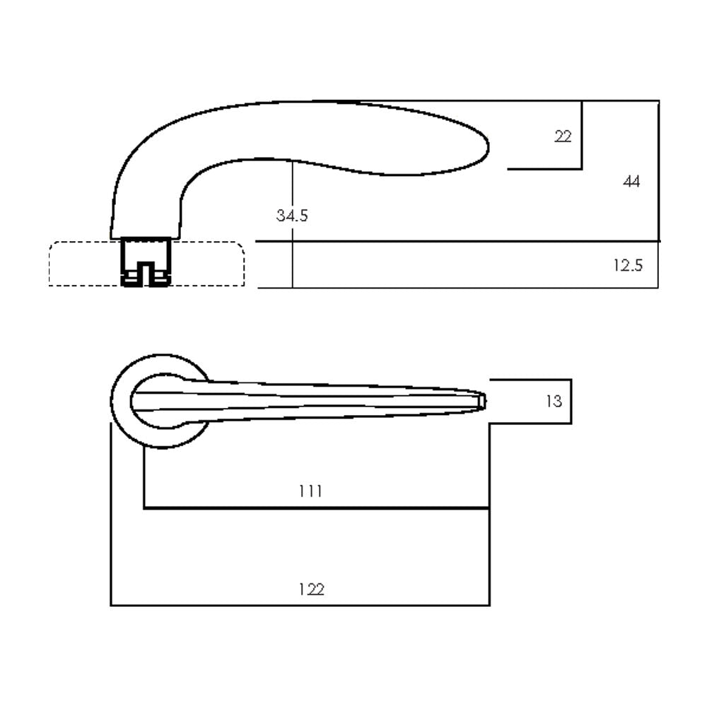 Lockwood Door Handle Velocity Summit L1 Passage Lever Set - Available in Various Finishes