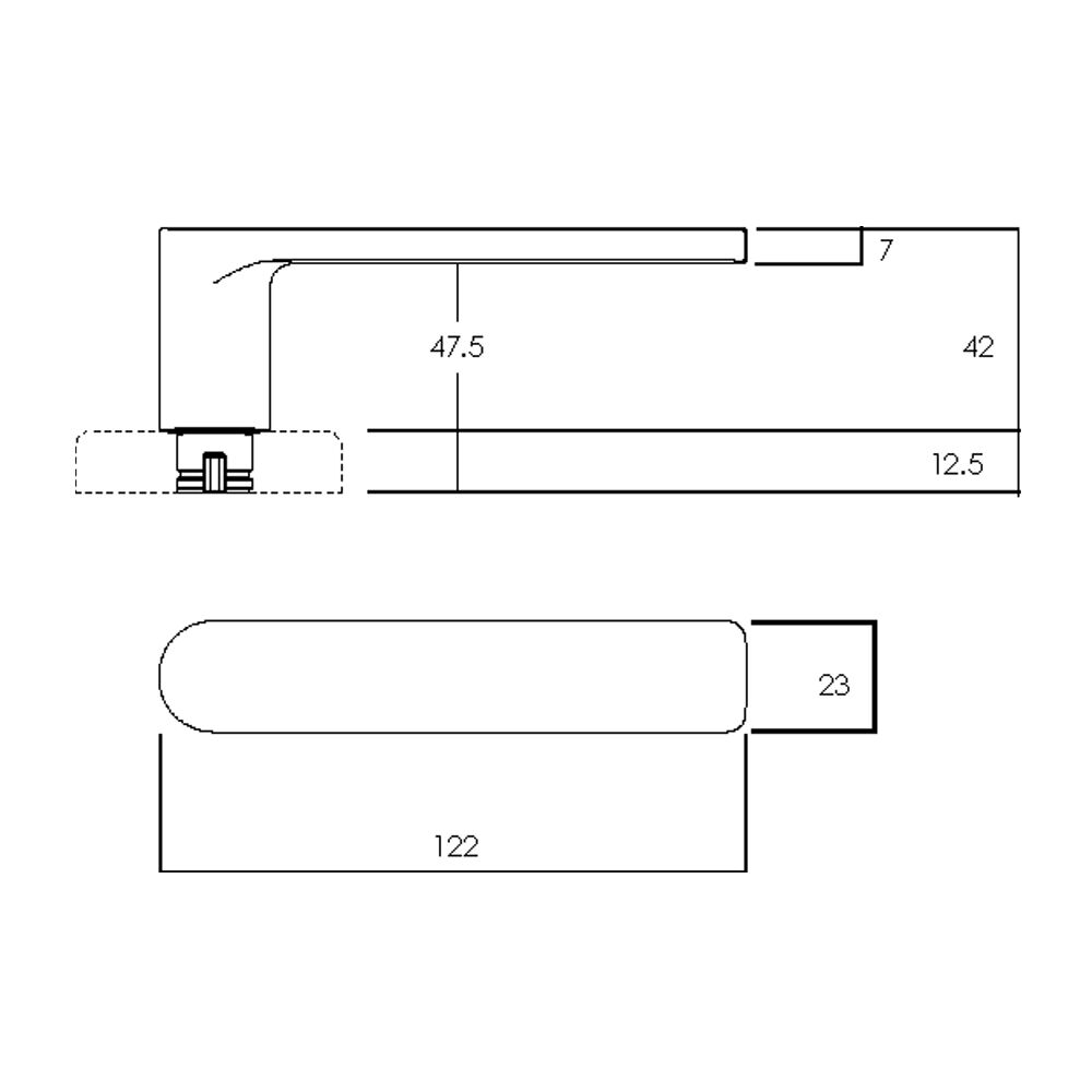 Lockwood Door Handle Velocity Element L3 Passage Lever Set - Available in Various Finishes