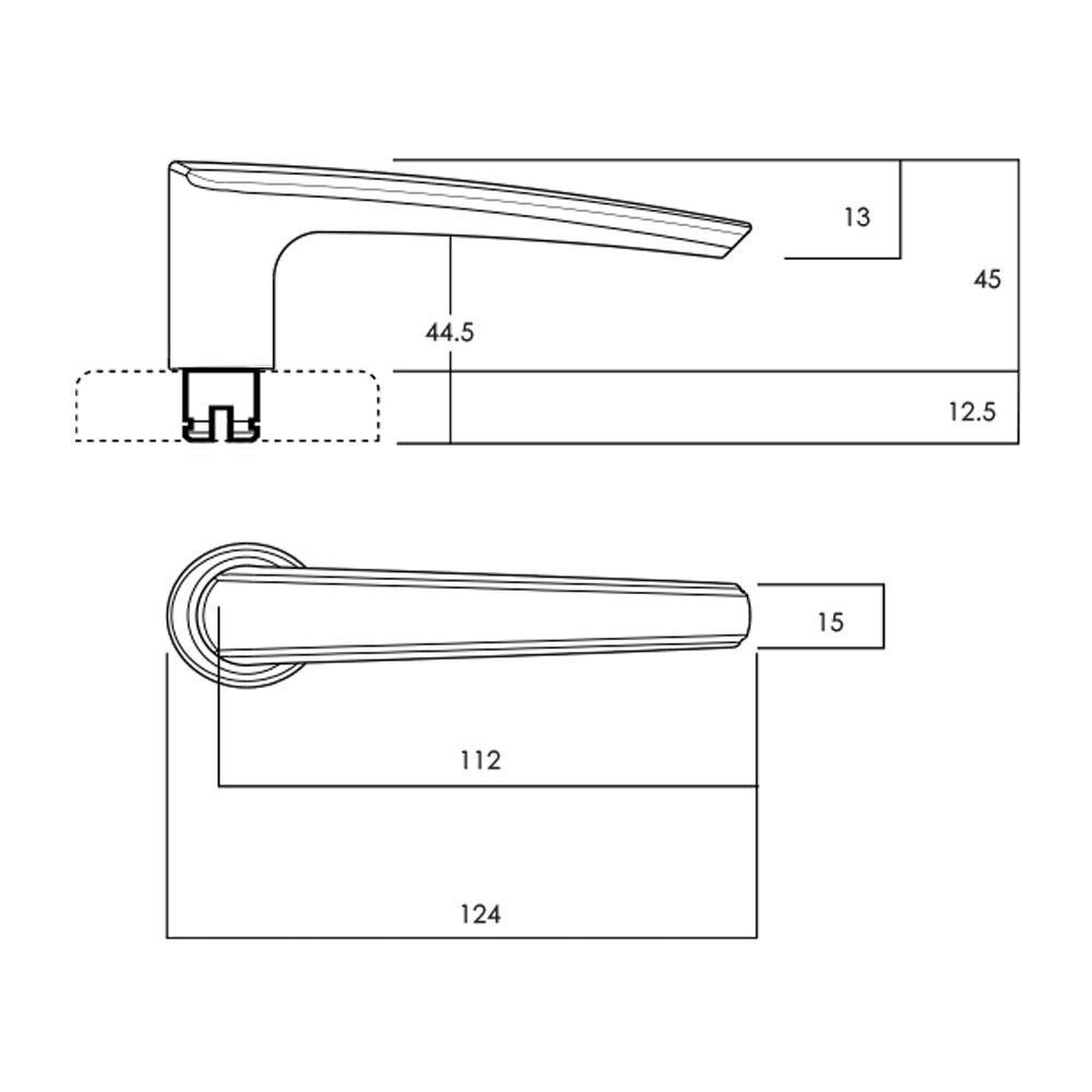 Lockwood Velocity Spire L2 Door Handle Dummy Set - Available in Various Finishes