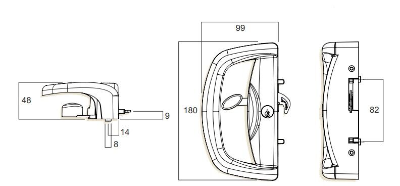Whitco Blaxland 5 Pin Double Cylinder Sliding Door Lock White W500216