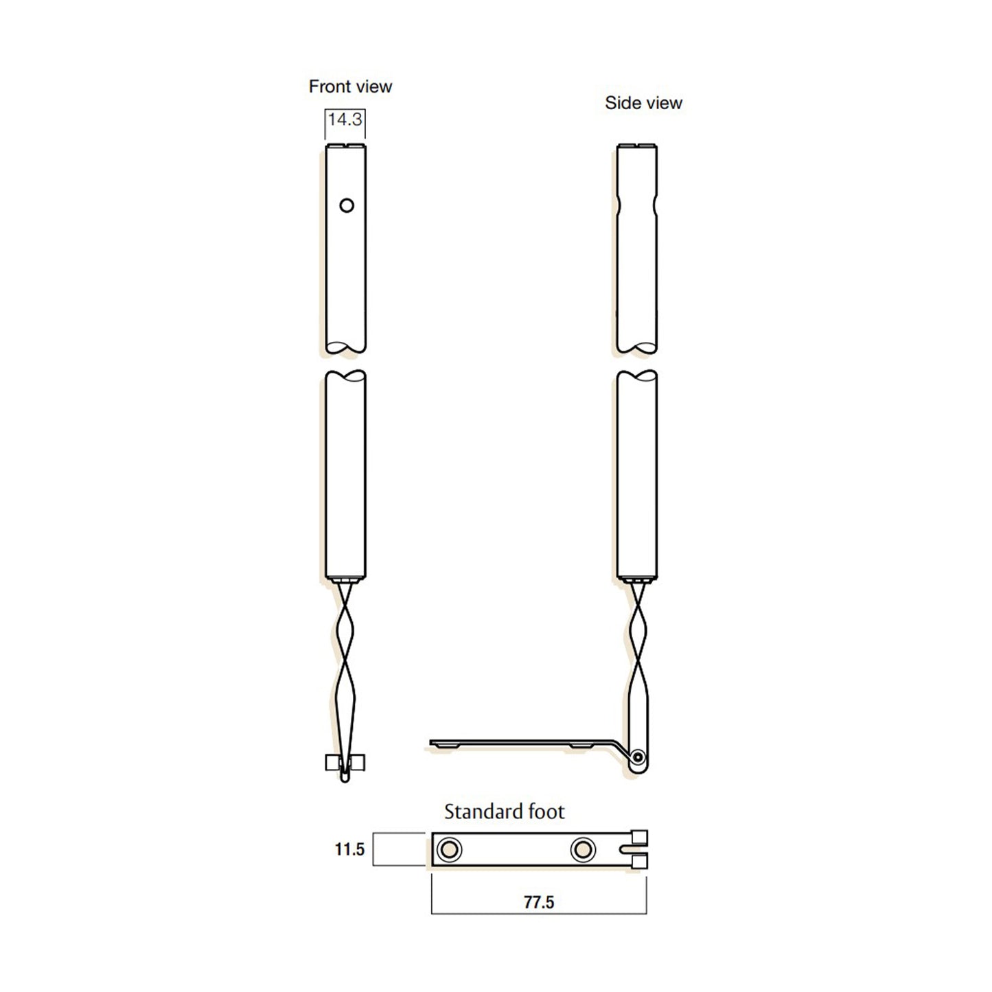 Whitco Window Spiral Sash Balance 610 (1054mm Tube Length) W/O Foot 7.25-10Kg W616102017NS