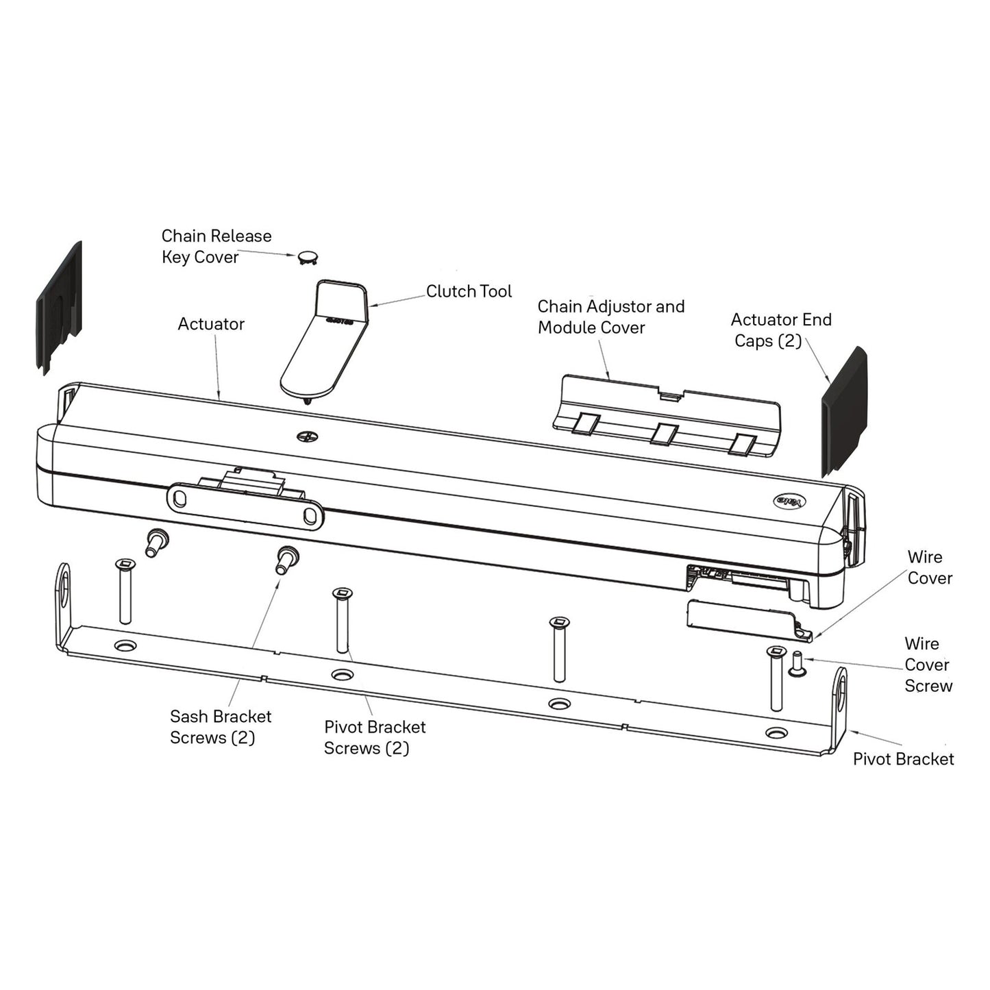 Yale Aeron Actuator End Cap Black YAR/SWAA/EC/BLK