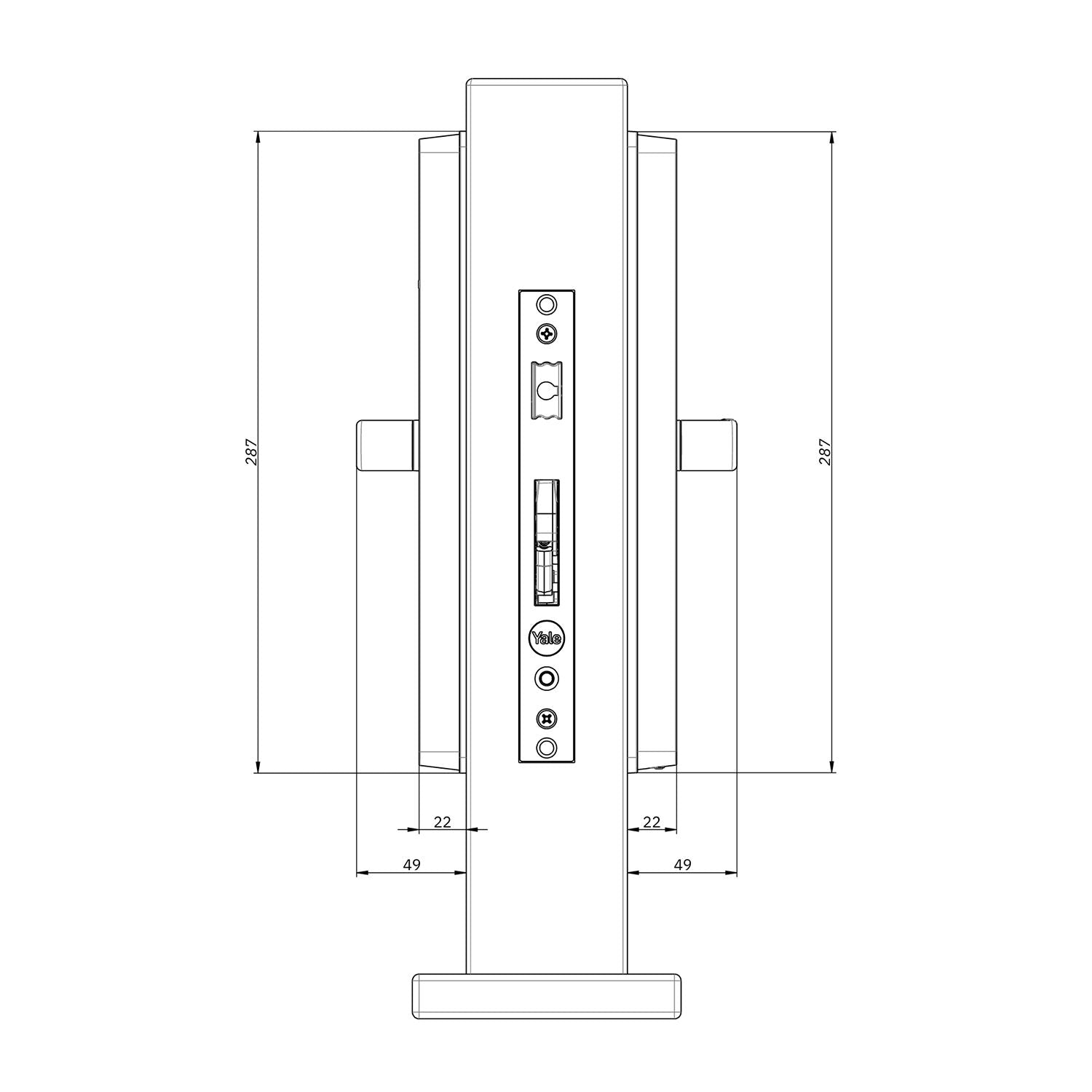 Yale Unity HD Ussl Induro Satin Stainless Steel - Available in Various Backsets