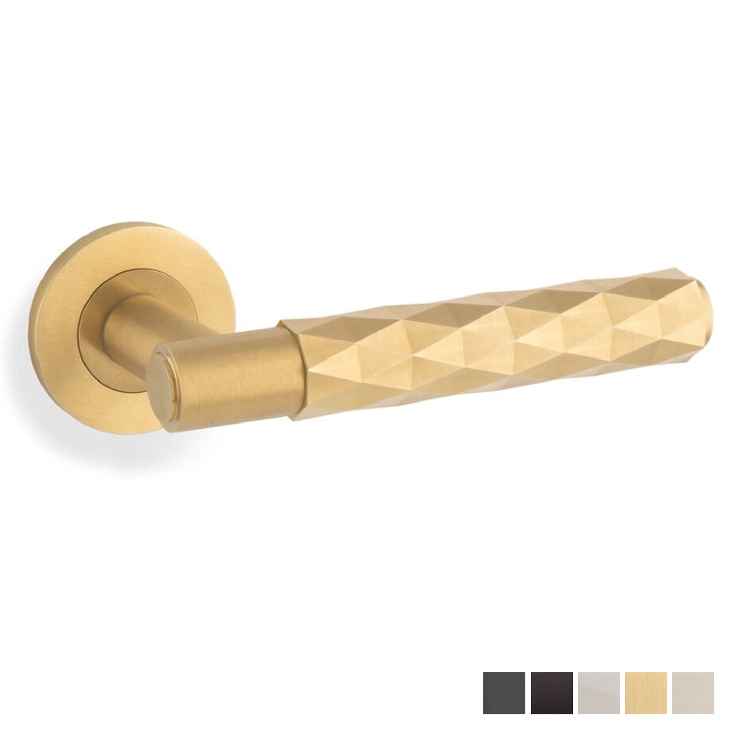 Alexander and Wilks Spitfire Diamond Cut Lever on Round Rose - Available in Various Finishes