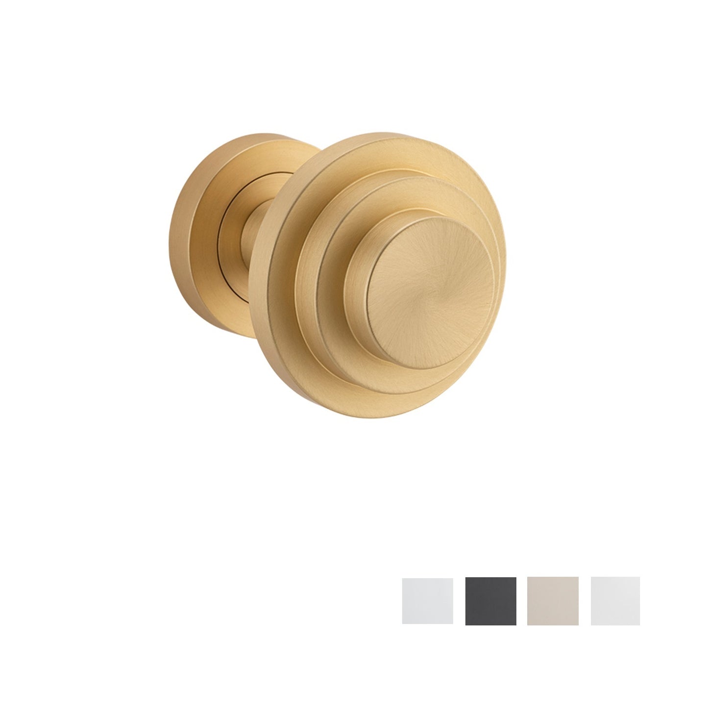 Bankston Sans Arc Zzzigurat Door Knob on Round Rose