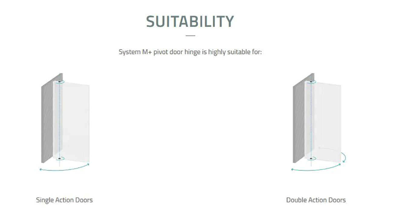 FritsJurgens System M+ Concealed Top Pivot with Standard Floor Plate