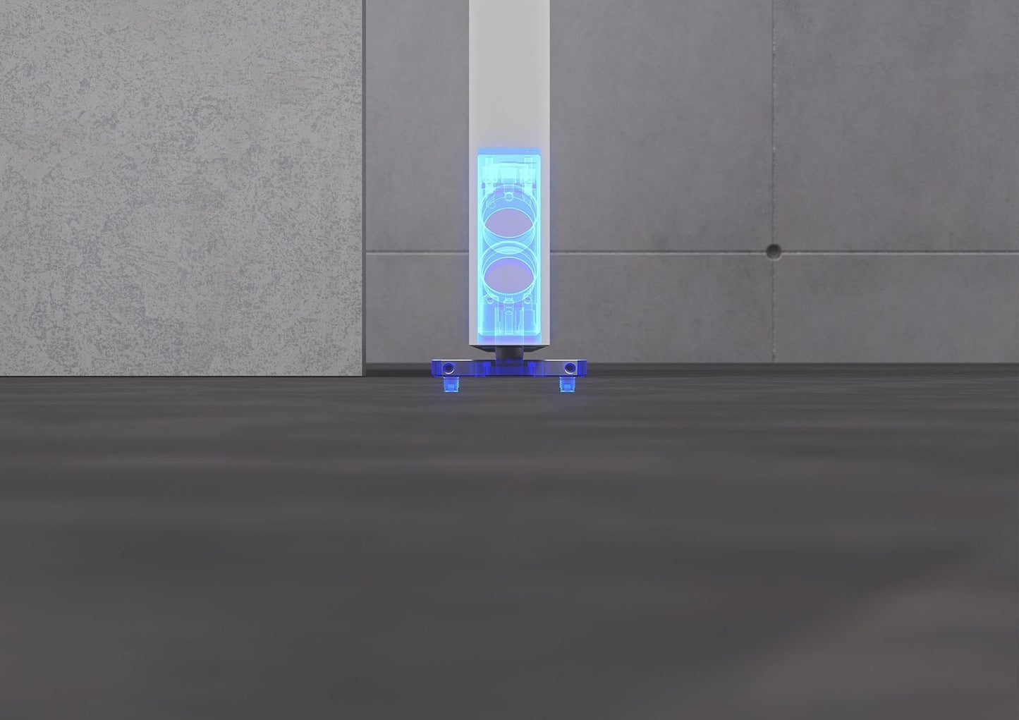 FritsJurgens System M+ Concealed Top Pivot with Standard Floor Plate