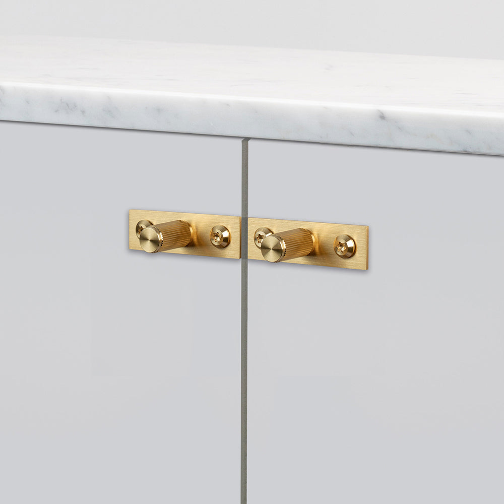 Buster and Punch Linear Furniture Knob Set with Back Plate 12mm - Available in Various Finish