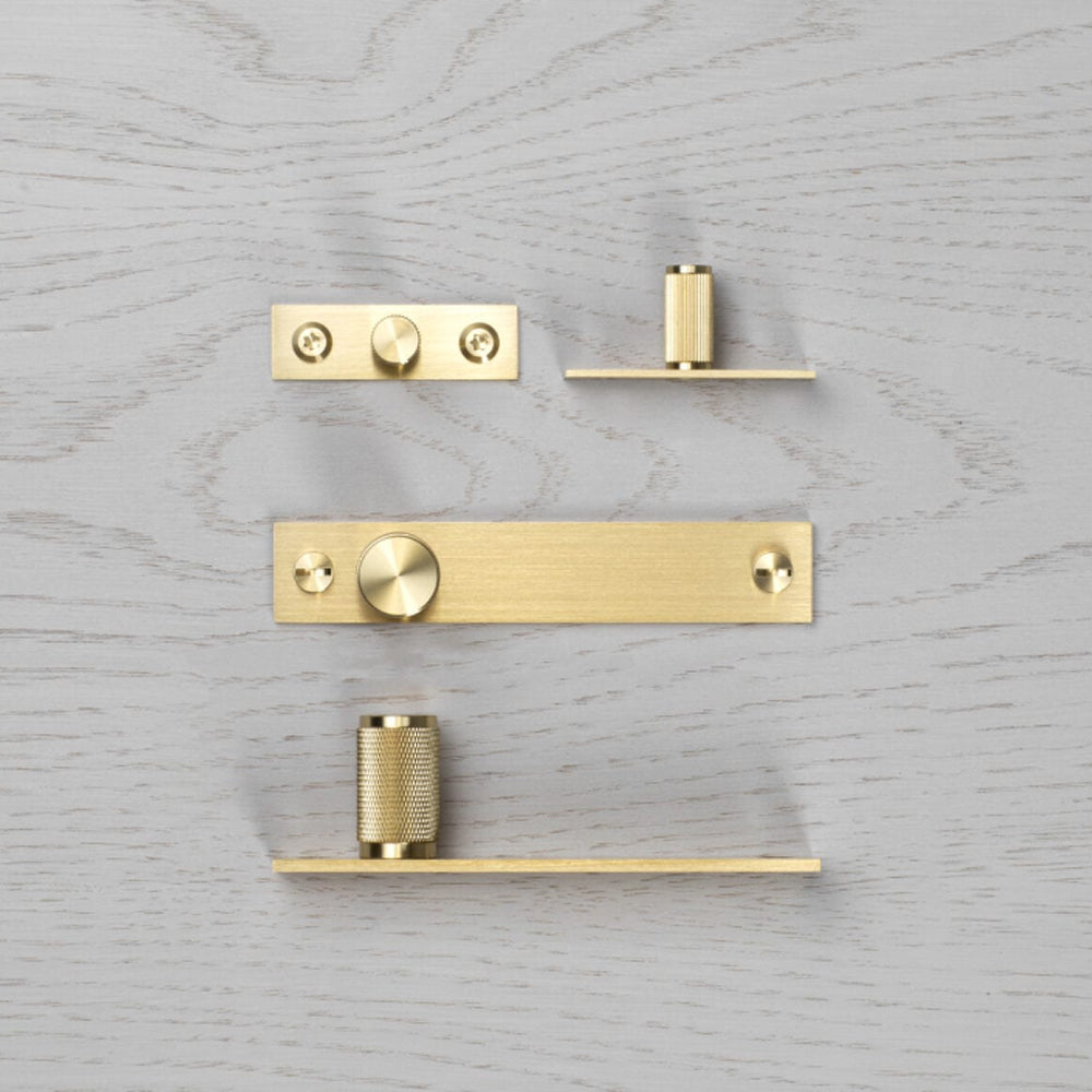 Buster and Punch Linear Furniture Knob Set with Back Plate 12mm - Available in Various Finish