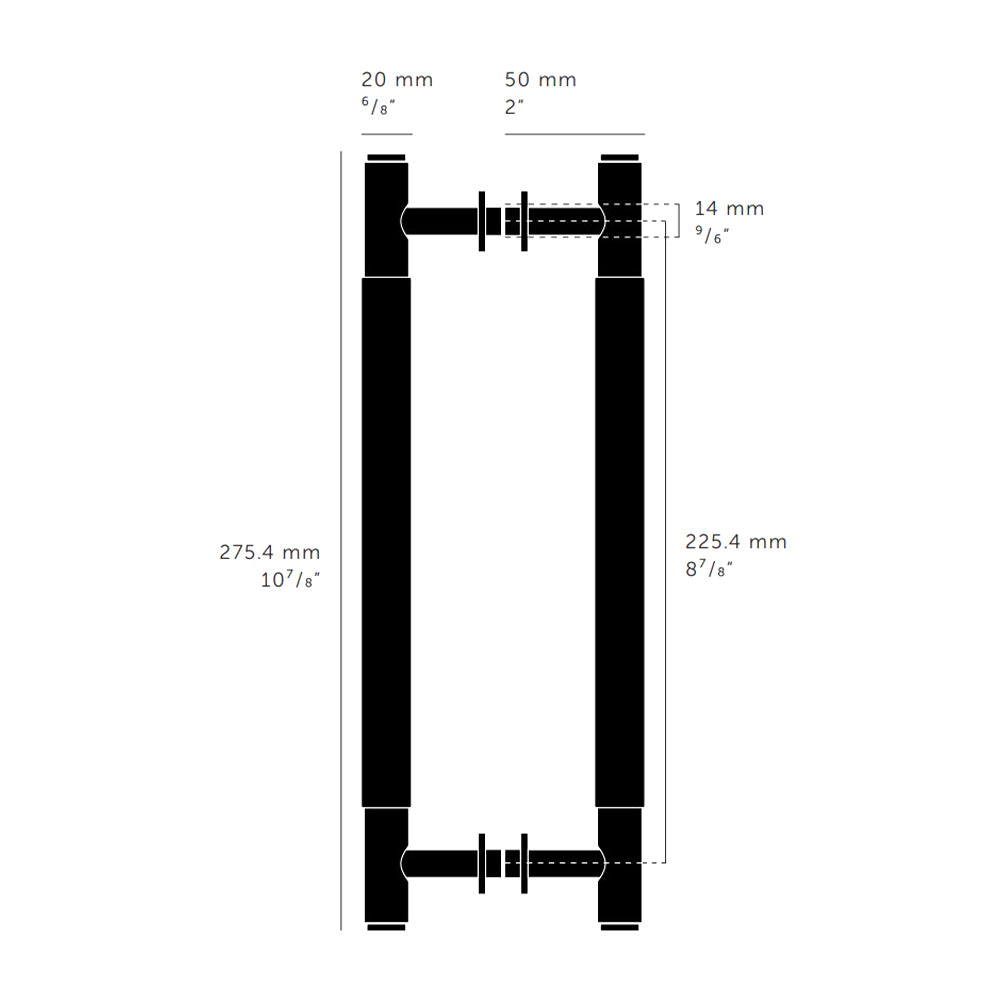 Buster and Punch Cross Pull Bar Back to Back - Available in Various Finishes