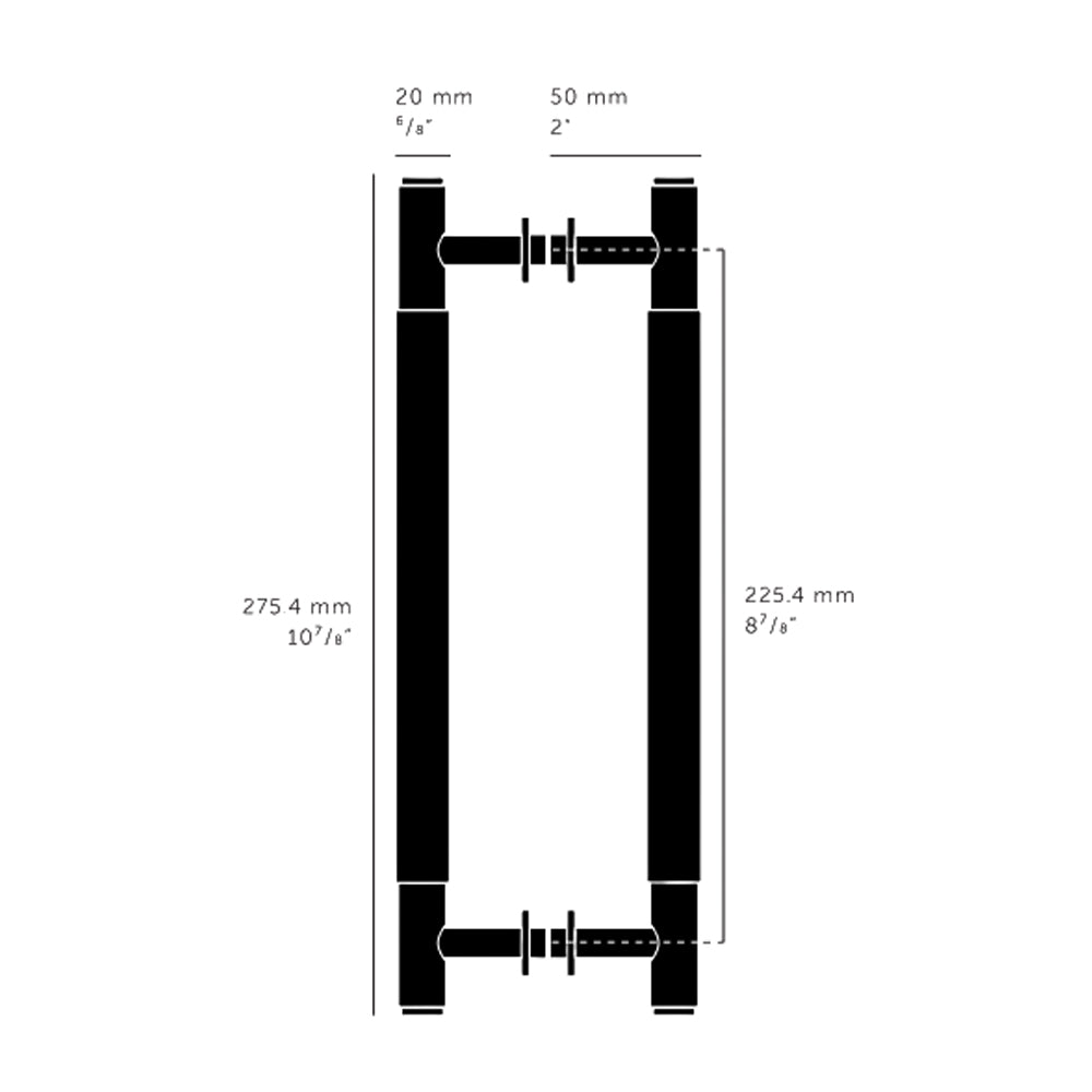 Buster & Punch Pull Bar / Double-Sided / Cross - Available in Various Finishes|BPUPB024579|BPUPB053974|BPUPB454002|BPUPB073972