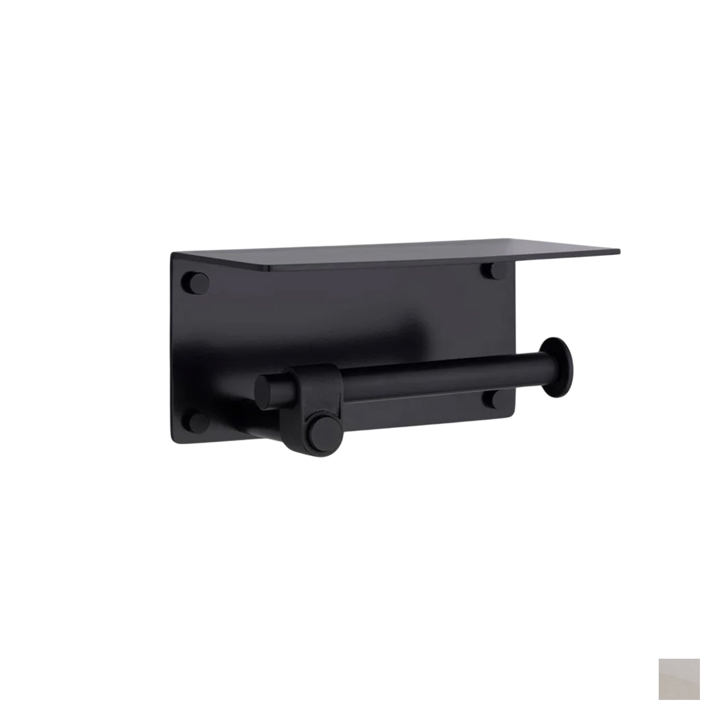 Buster & Punch Toilet Roll Holder / With Shelf / Cast - Available in Various Finishes