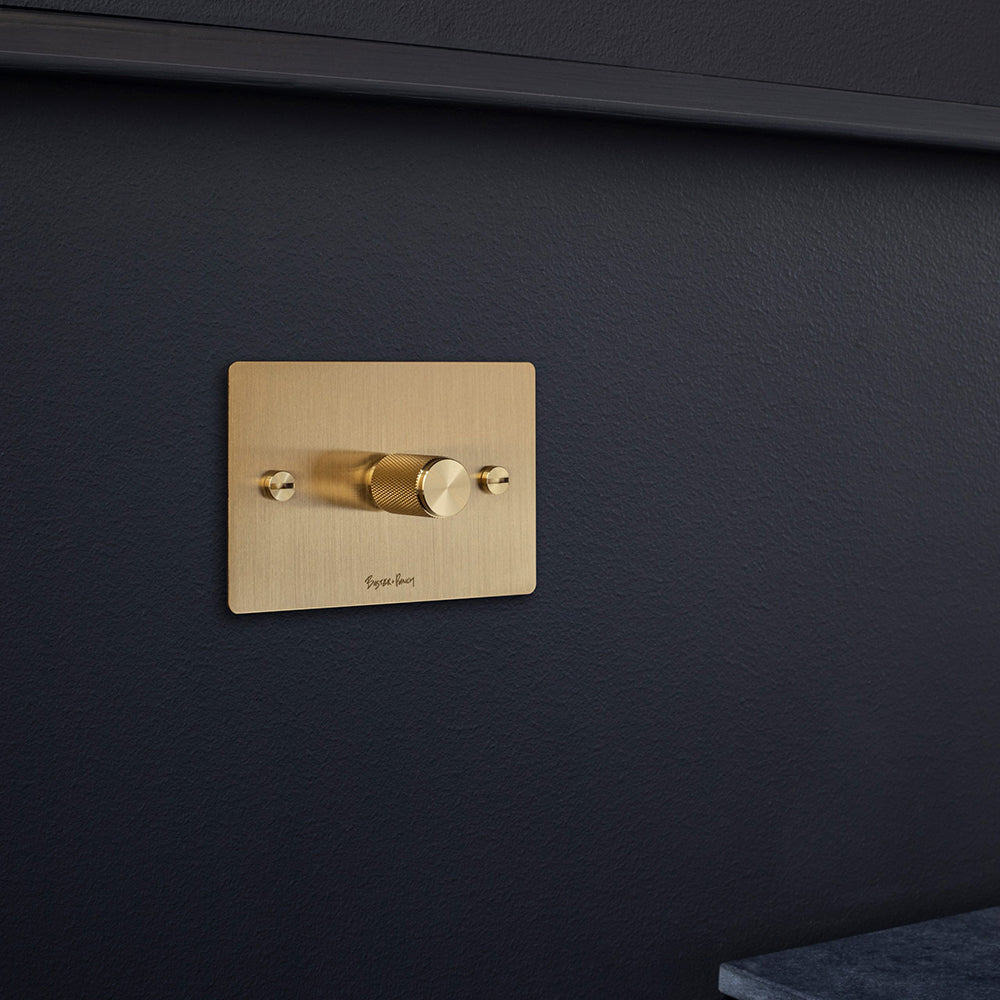 Buster and Punch 1G Dimmer Switch Diamond Cut Knurled Knob - Available in Various Finishes