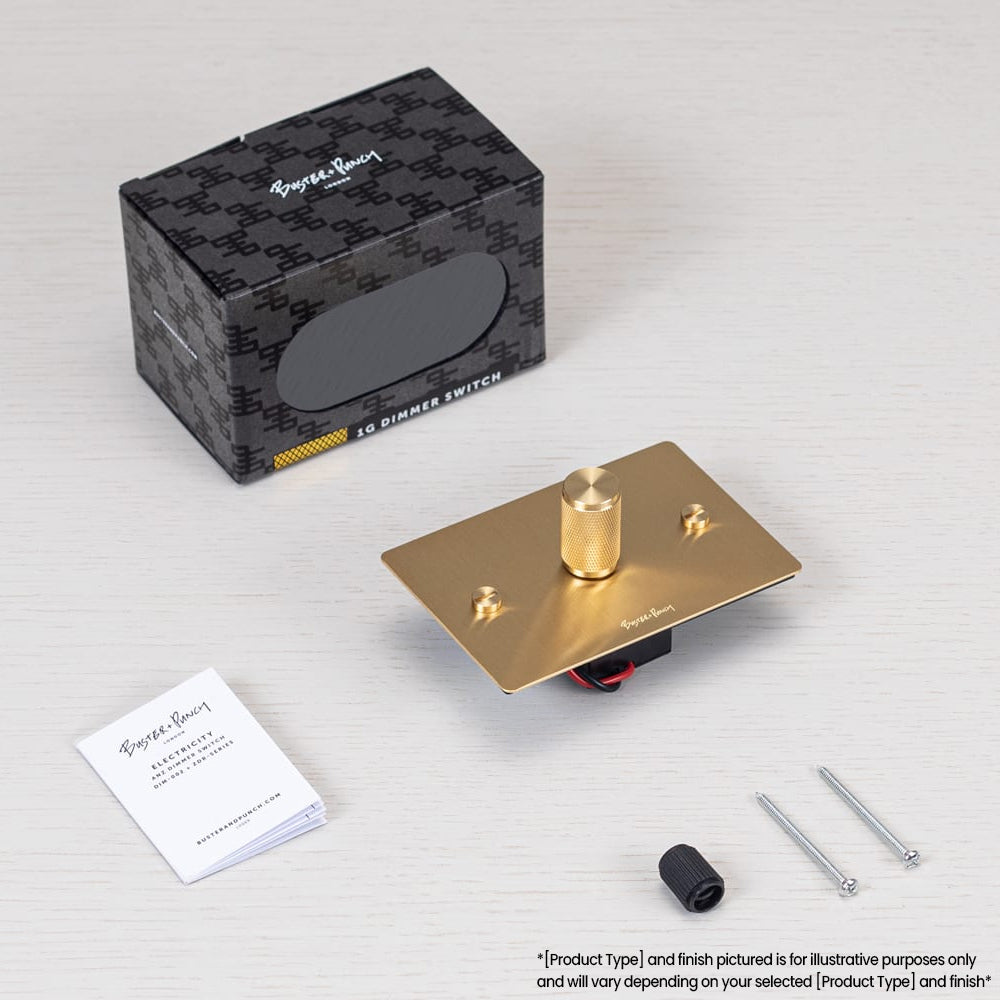 Buster and Punch 1G Dimmer Switch Diamond Cut Knurled Knob - Available in Various Finishes