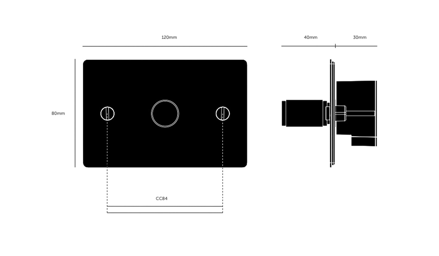 Buster and Punch 1G Dimmer Switch Diamond Cut Knurled Knob - Available in Various Finishes