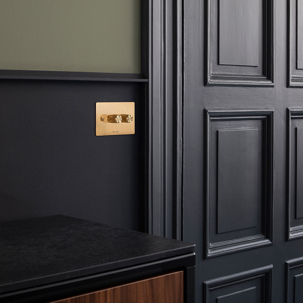 Buster and Punch 2G Dimmer Switch Diamond Cut Knurled Knob - Available in Various Finishes