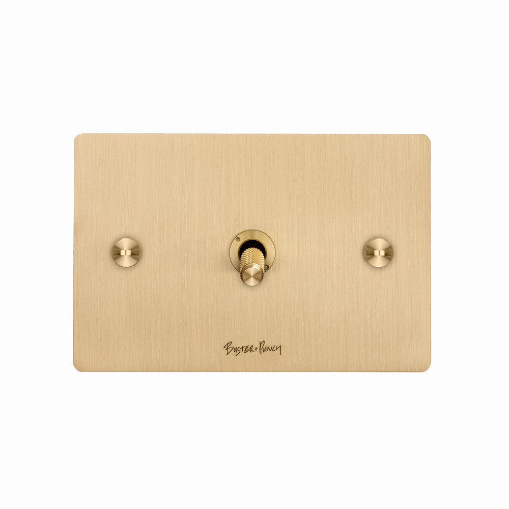 Buster and Punch 1G Toggle Switch Solid Metal Flat Plate - Available in Various Finishes