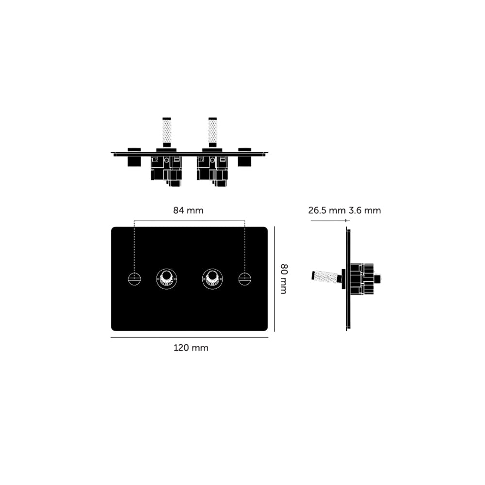 Buster & Punch 2G Toggle / Horizontal / 2-Way / Cross - Available in Various Finishes|BPZTG024561|BPZTG054562|BPZTG454563|BPZTG074564|BPZTG144565