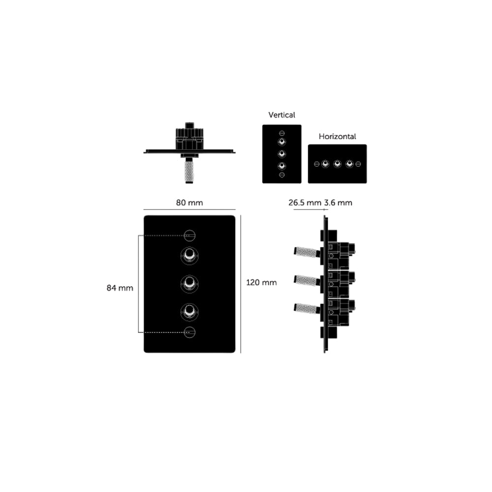 Buster & Punch 3G Toggle / Vertical / 2-Way / Cross - Available in Various Finishes|BPZTG024112|BPZTG054113|BPZTG454114|BPZTG074115|BPZTG144116