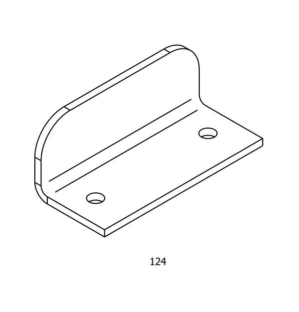 Brio Floor Mounted Sawcut Guide 124 For Top Hung Sliding Panels