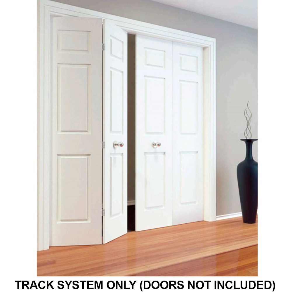 Brio Bi-Folding Door Track System For 16KG Top Guided Interior Panels - Available in Various Sizes
