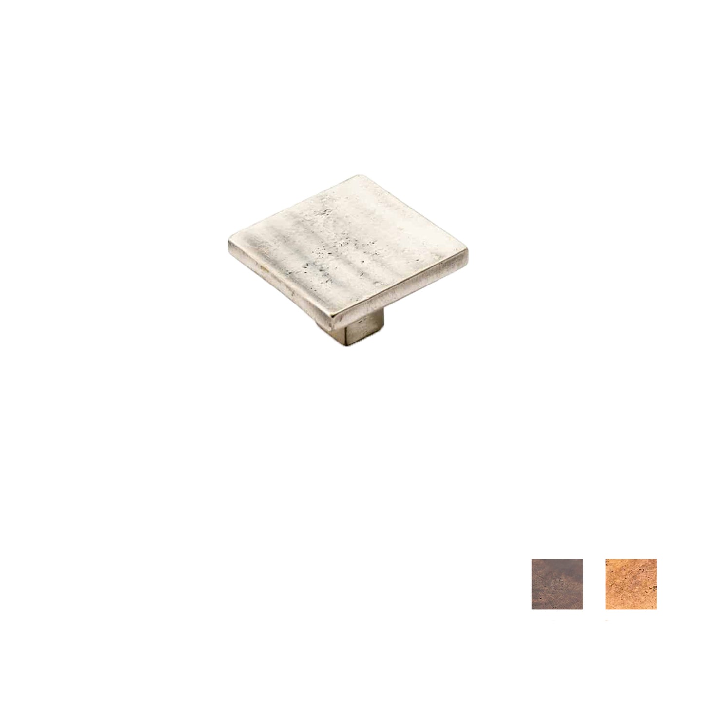 Castella Cast Flat Square Knob - Available in Various Finishes and Sizes