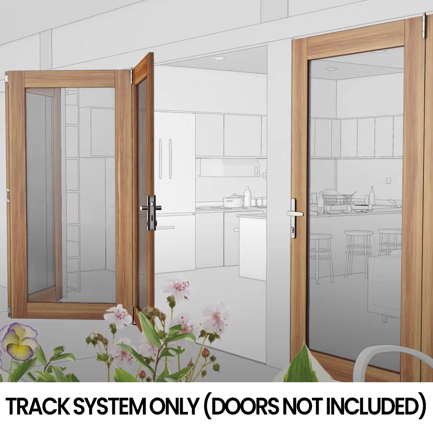Cowdroy Allweather External Bi-Folding Kit 90kg - Available in Various Functions and Sizes