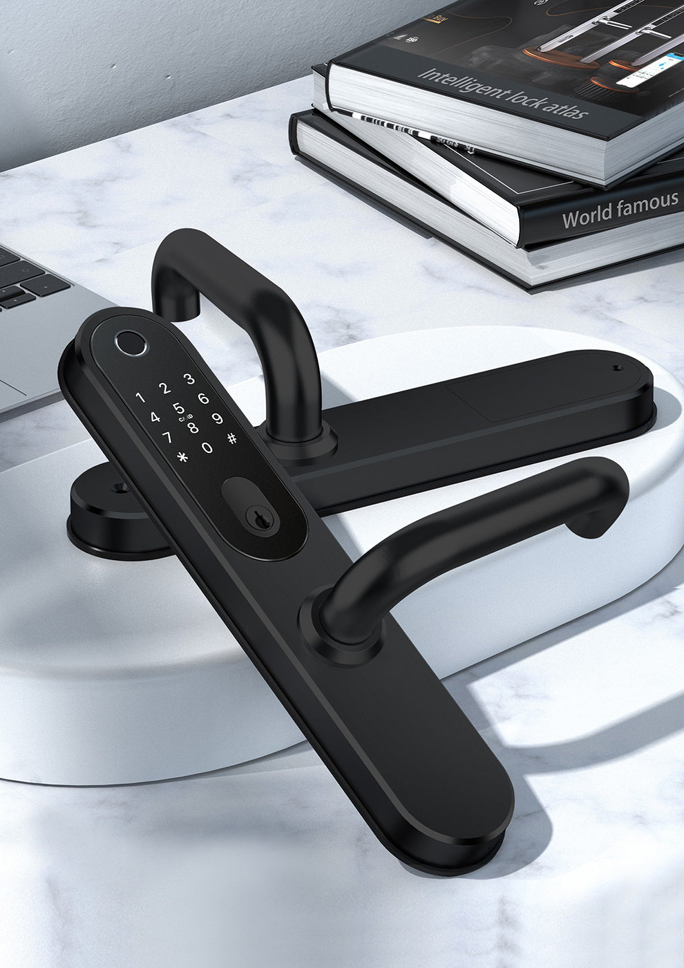 Lion Head Bondi Luxe DDS Compliant Digital Slimline Door Lock - Available in Black and Silver Finish