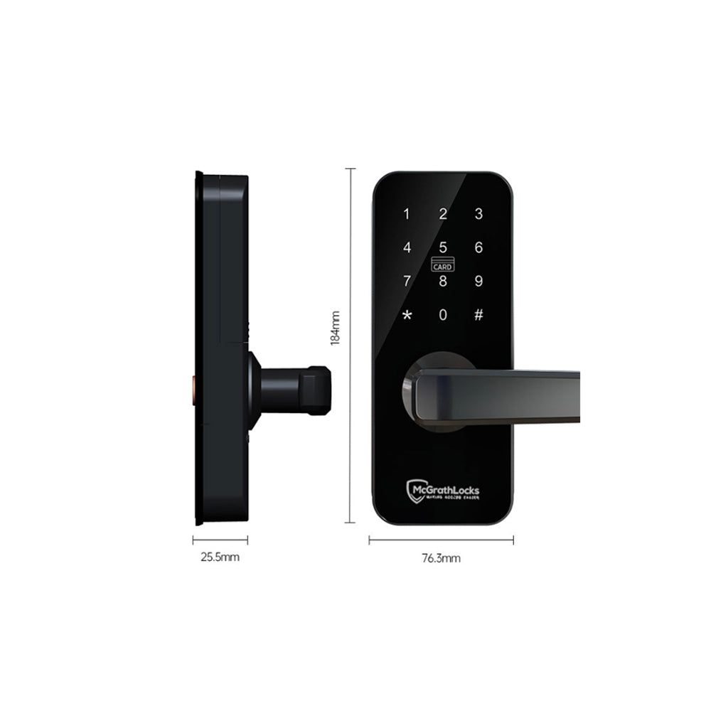 McGrath Windsor Digital Door Lock Fire Rated Black ML-WINDSOR