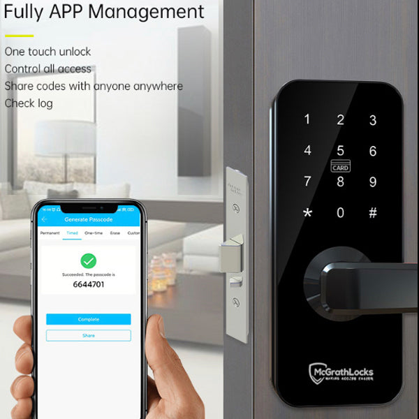 McGrath Windsor Digital Door Lock Fire Rated Black ML-WINDSOR