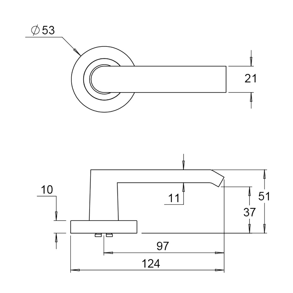 Dormakaba 4300/20P Coastal Round Rose Privacy Door Handle Leverset - Available in Various Finishes