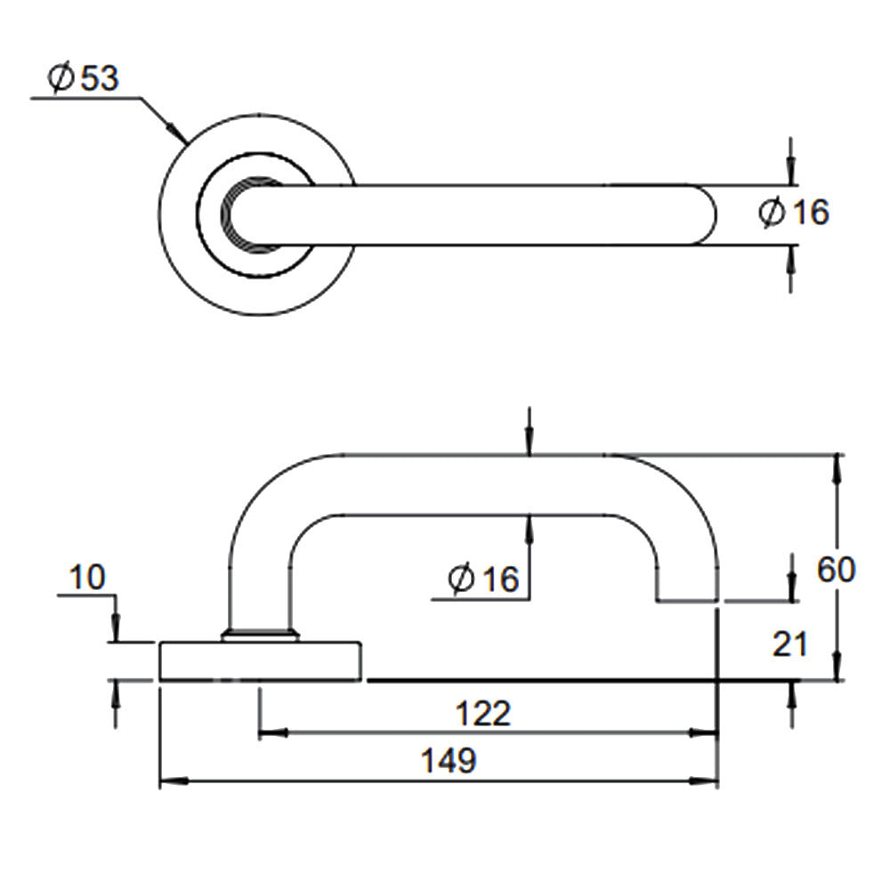 Dormakaba 4300/70TP Urban Round Rose Privacy Door Handle Leverset - Available in Various Finishes