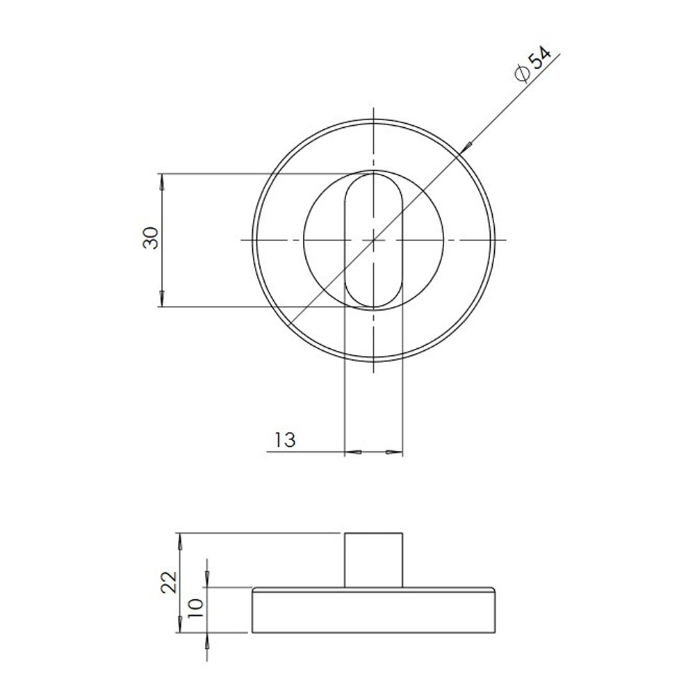 Dormakaba 8307 Privacy Round Thumb Turn Snib 54mm - Available in Various Finishes