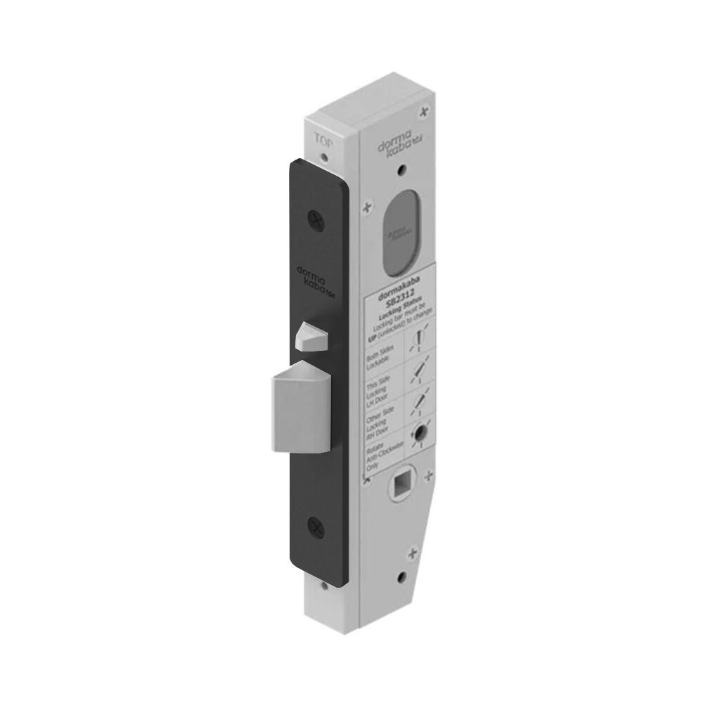 Dormakaba Entrance Kit Lockpack 30mm Backset Keyed Alike Black SB2312KIT04BLKKA