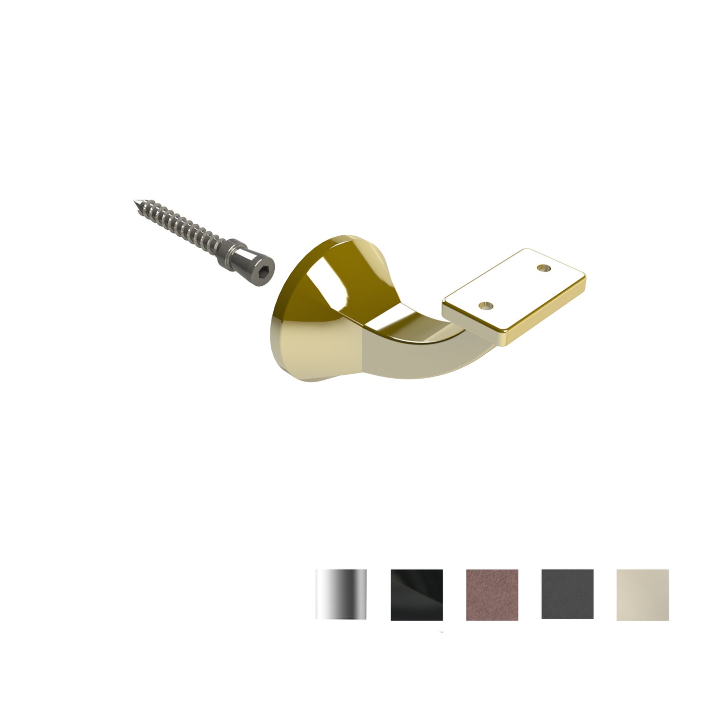 Emro Deluxe Concealed Flat Top Bracket 446FT - Available in Various Finishes