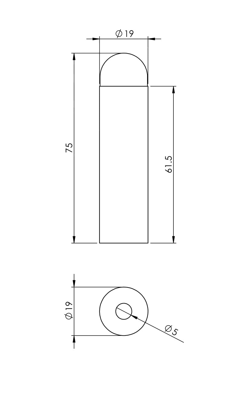 Emro Door Stop Wall Mounted - Available in Various Finishes