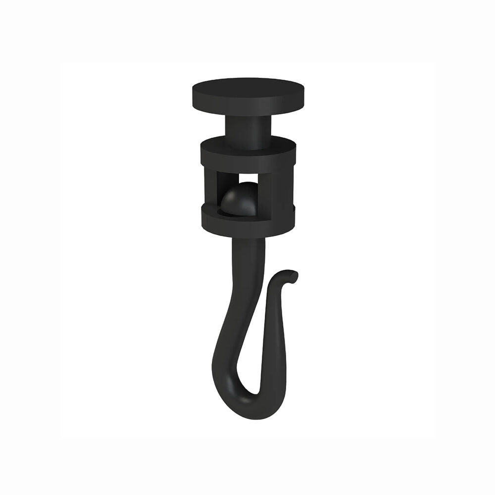 Emro Plastic Curtain Hooks for Shower Track - Available in Black and White